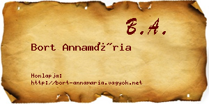 Bort Annamária névjegykártya